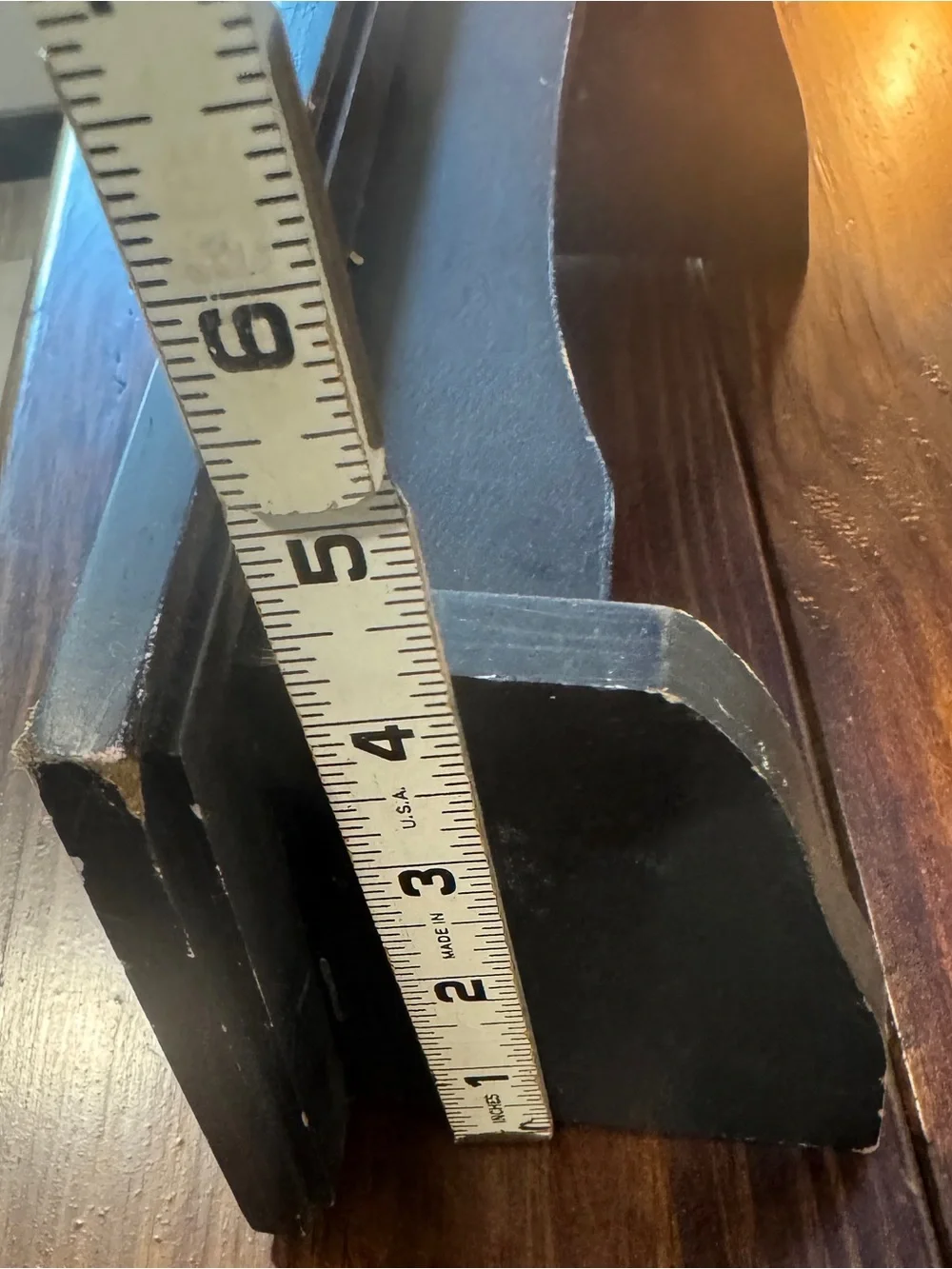 Black Rustic Distressed Vintage Wooden Shelf - 12”x4”x4 1/2”